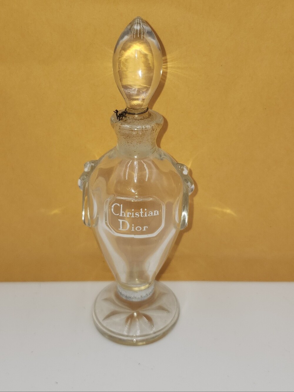 Vintage CHRISTIAN DIOR Miss Dior Parfum Baccarat Perfume Bottle France - EMPTY
